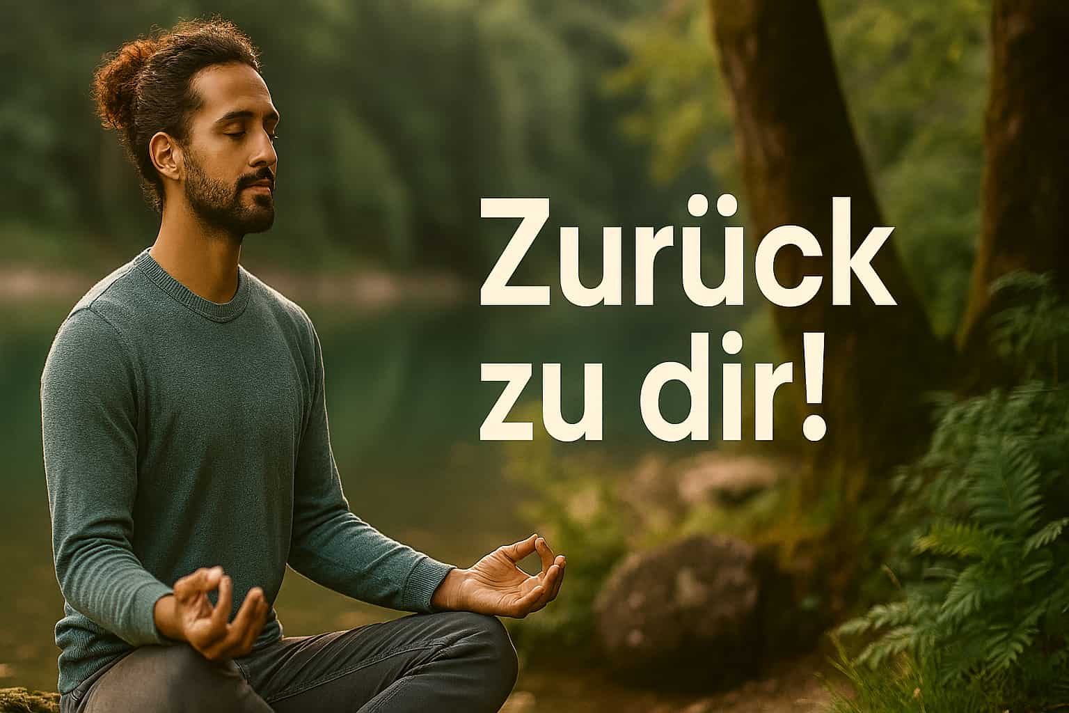 Mann meditiert in der Natur – psychosoziale Beratung für innere Ruhe und Stabilität im Alltag